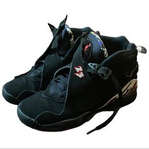 Air Jordan 8 Playoffs Black Varsity Red Sz 7Y